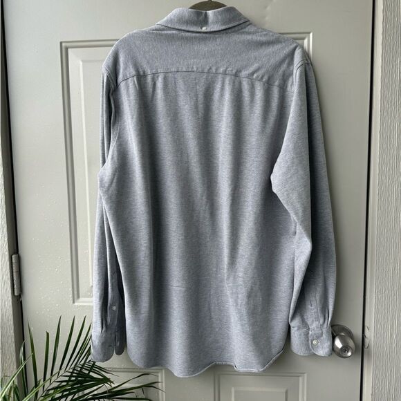 Abercrombie & Fitch Long-Sleeve Knit Performance Button-Up Shirt Thermal XL - Picture 12 of 14